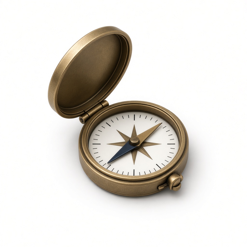 A pocket compass